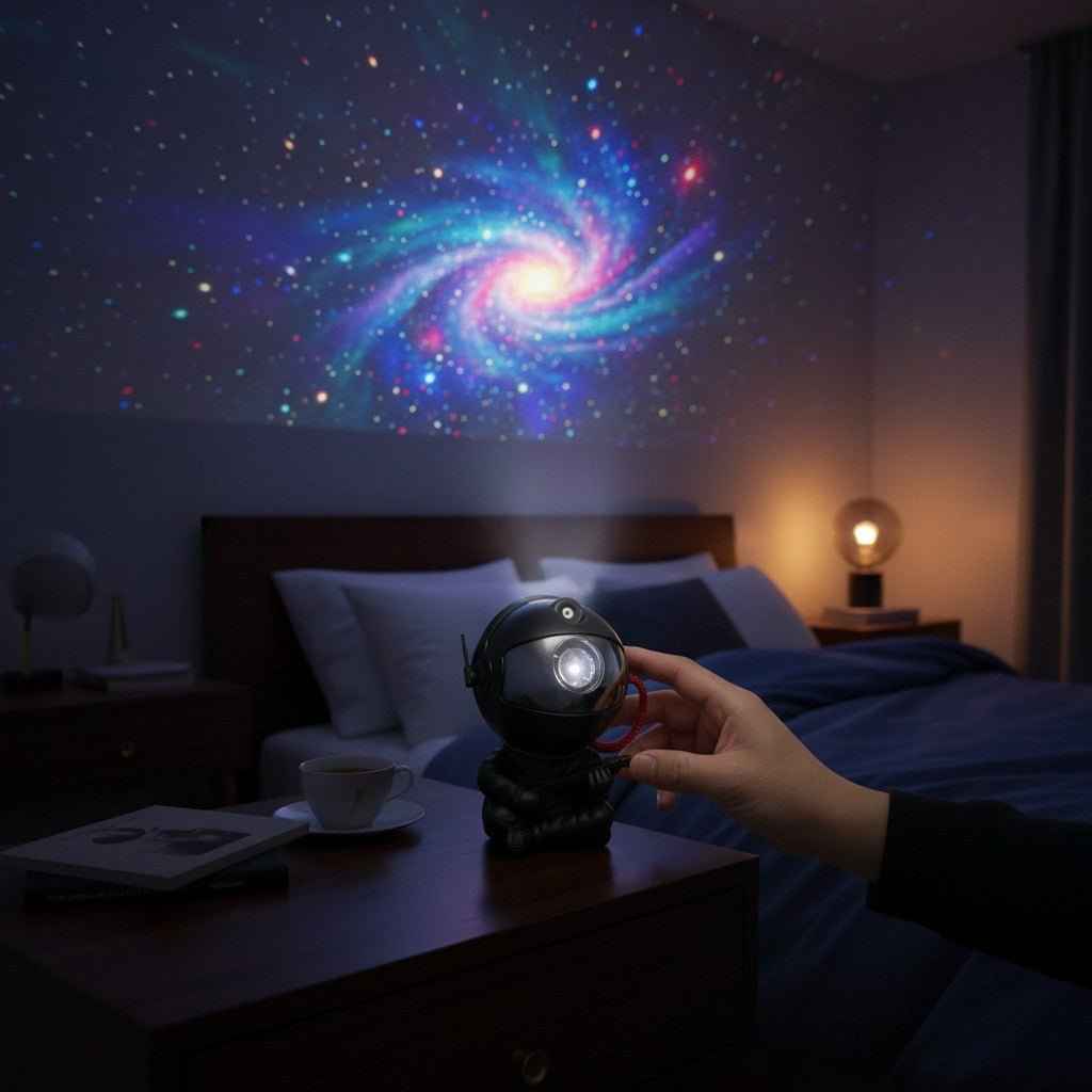 Astronaut Galaxy & Star Night Light Projector